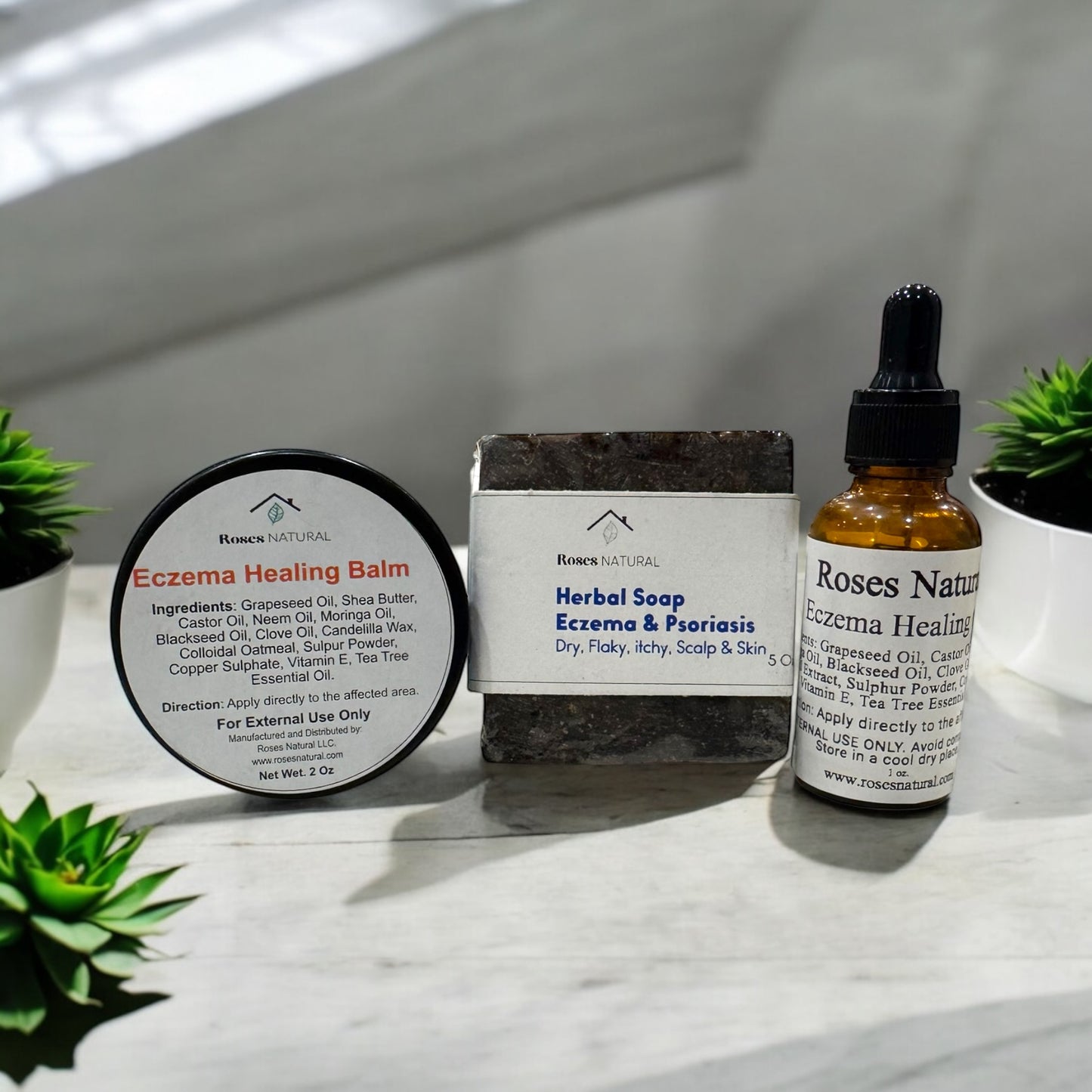 Roses Natural Eczema Relief Bundle