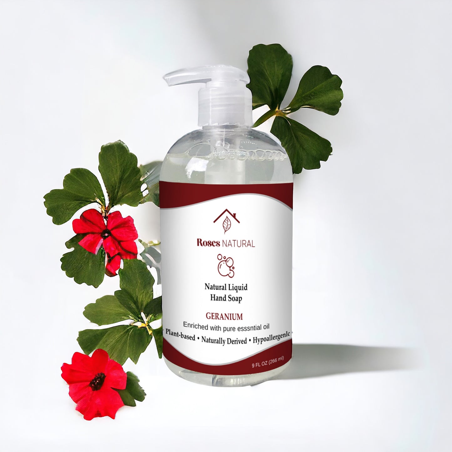Natural Liquid Hand Soap - Geranium