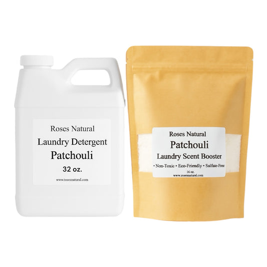 Roses Natural Pure Patchouli Laundry Bundle