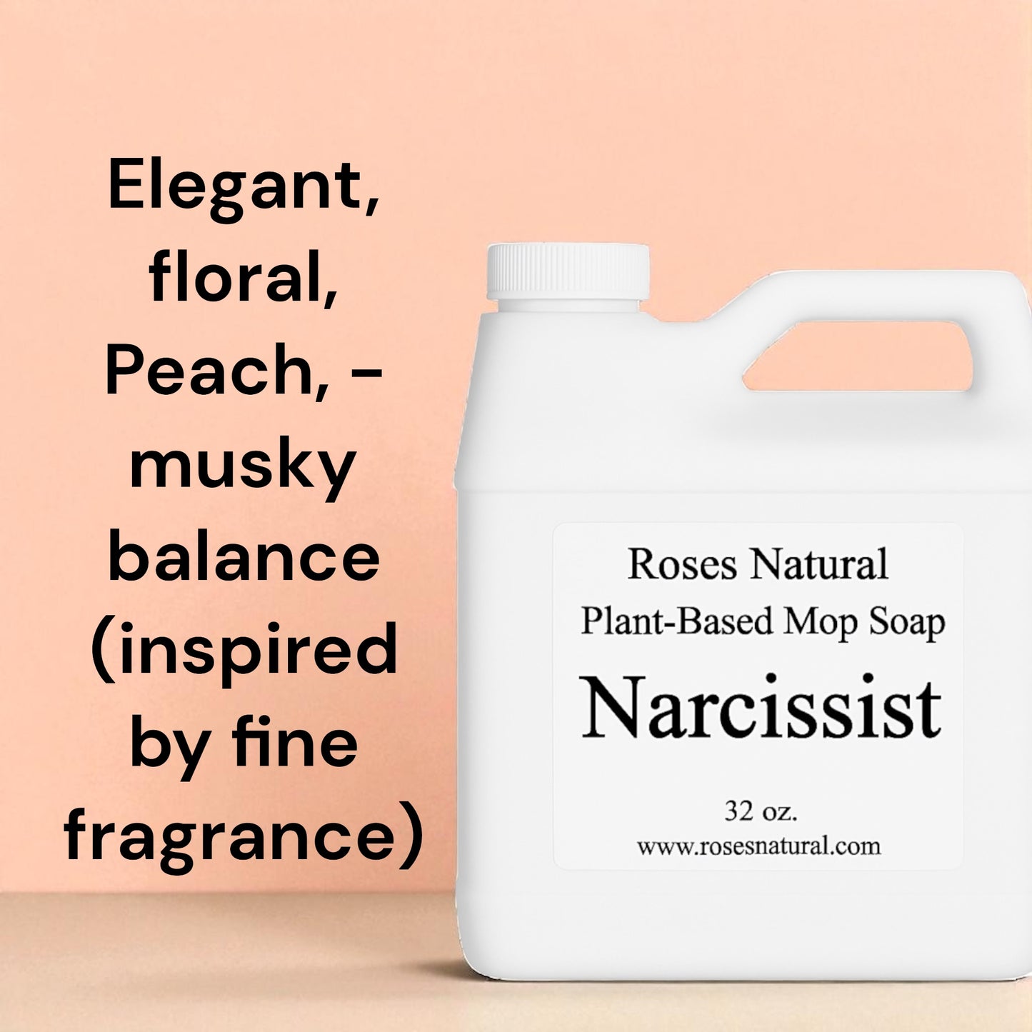 Roses Natural Plant-Based Mop Soap | Non-Toxic Floor Cleaner (32 oz)