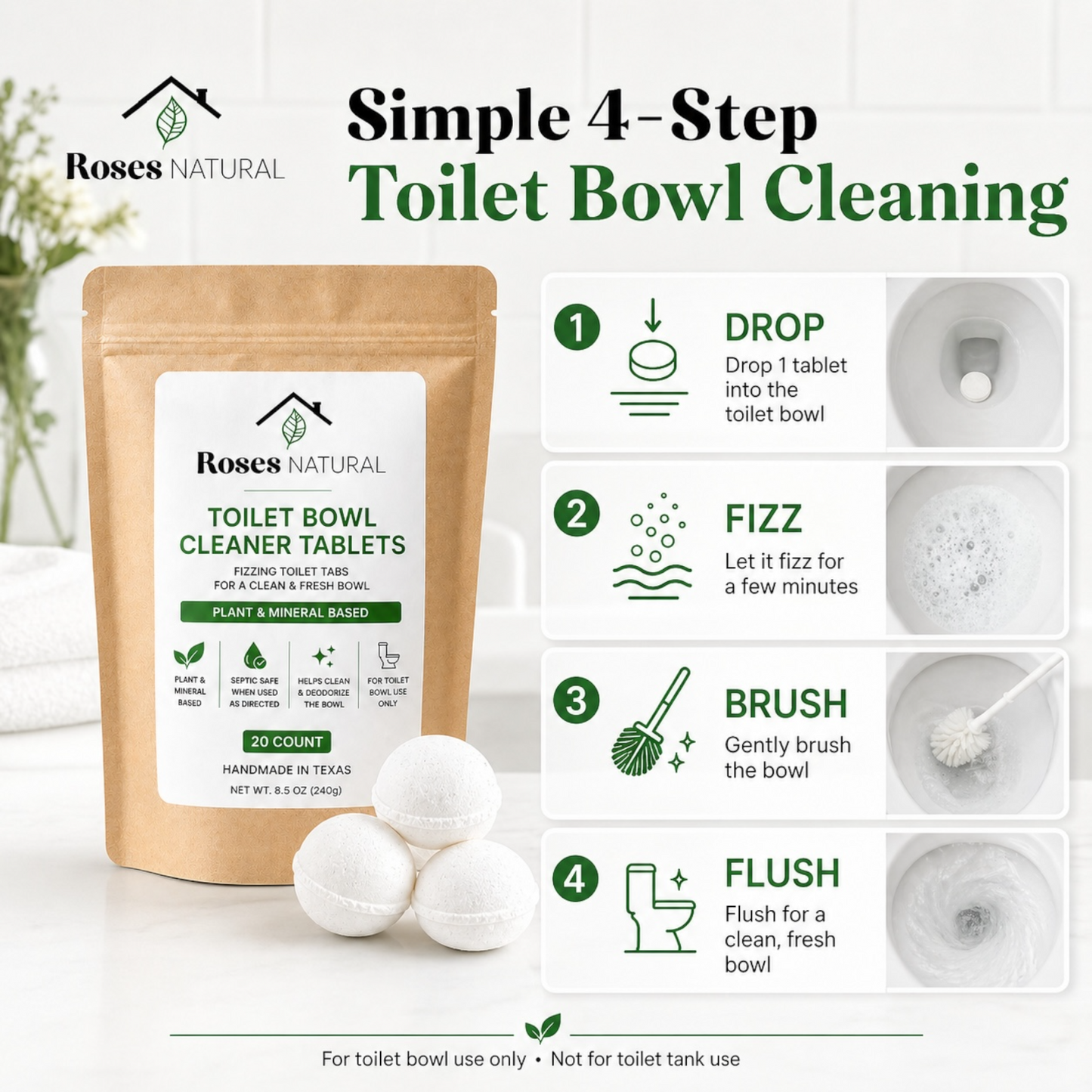 Natural Toilet Tablets/Pods Cleaner
