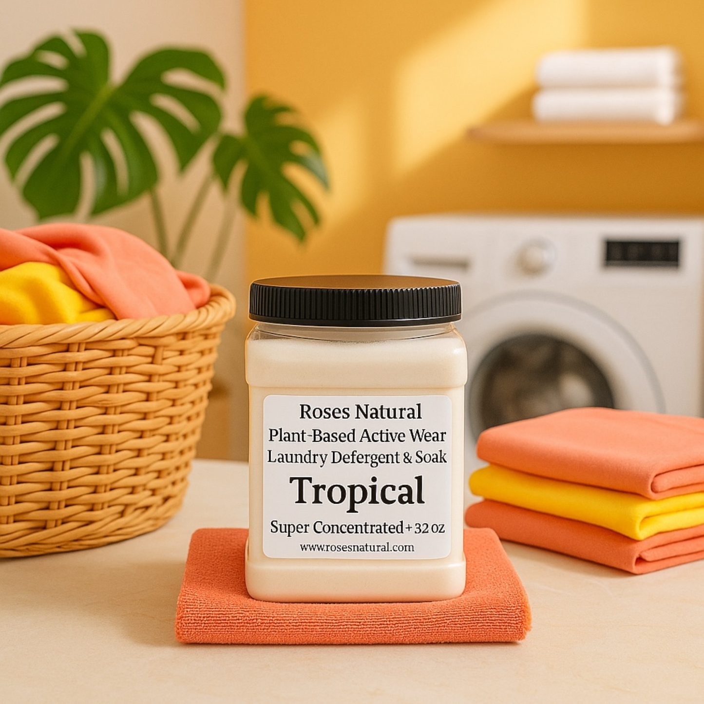 Roses Natural Plant-Based Active Wear Laundry Detergent & Soak