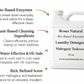 Roses Natural laundry detergent bottle with product features on a white background