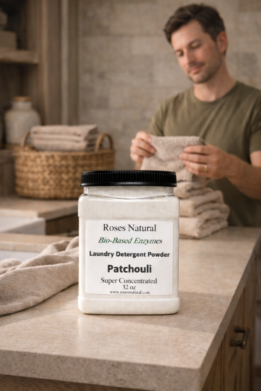 Roses Natural Bio-Based Enzymes Laundry Detergent (Powder)