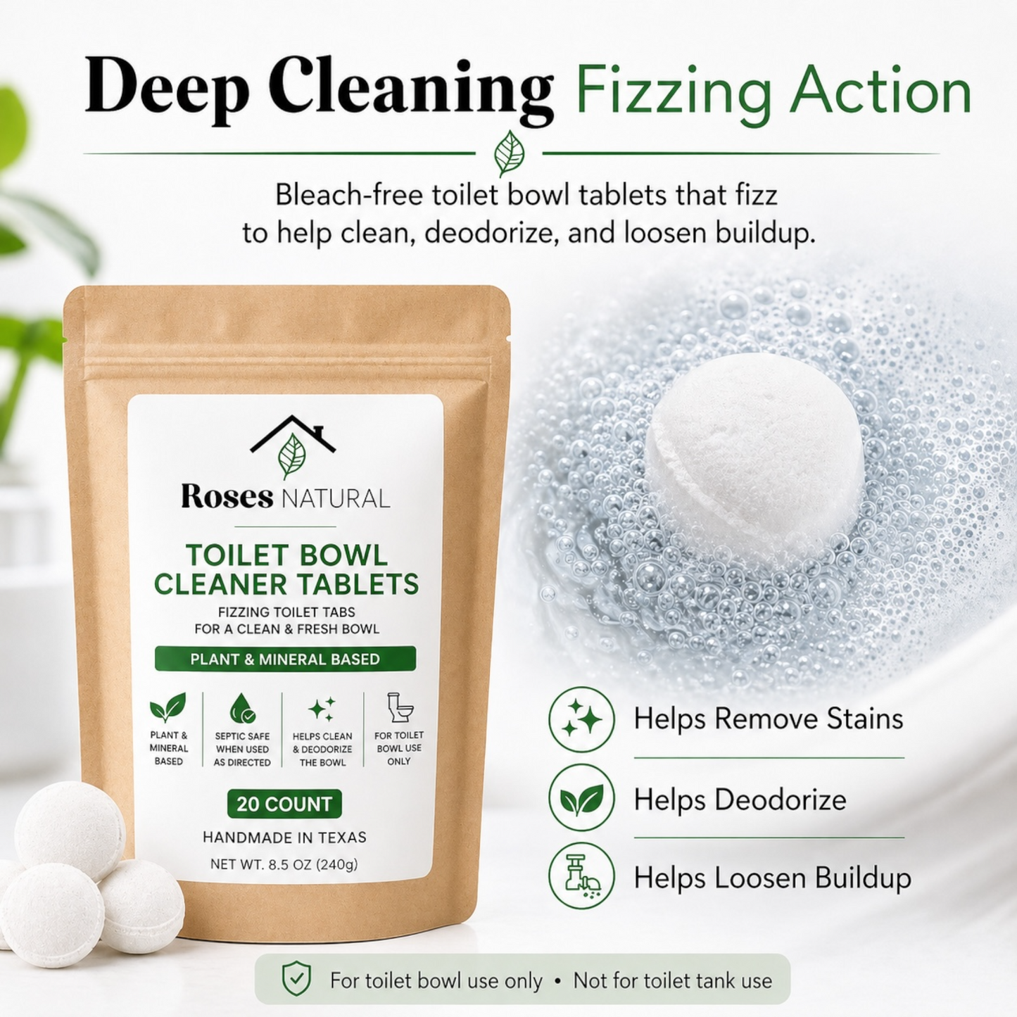 Natural Toilet Tablets/Pods Cleaner