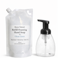 Roses Natural Refill Foaming Hand Soap Kit with clear pump bottle on a white background