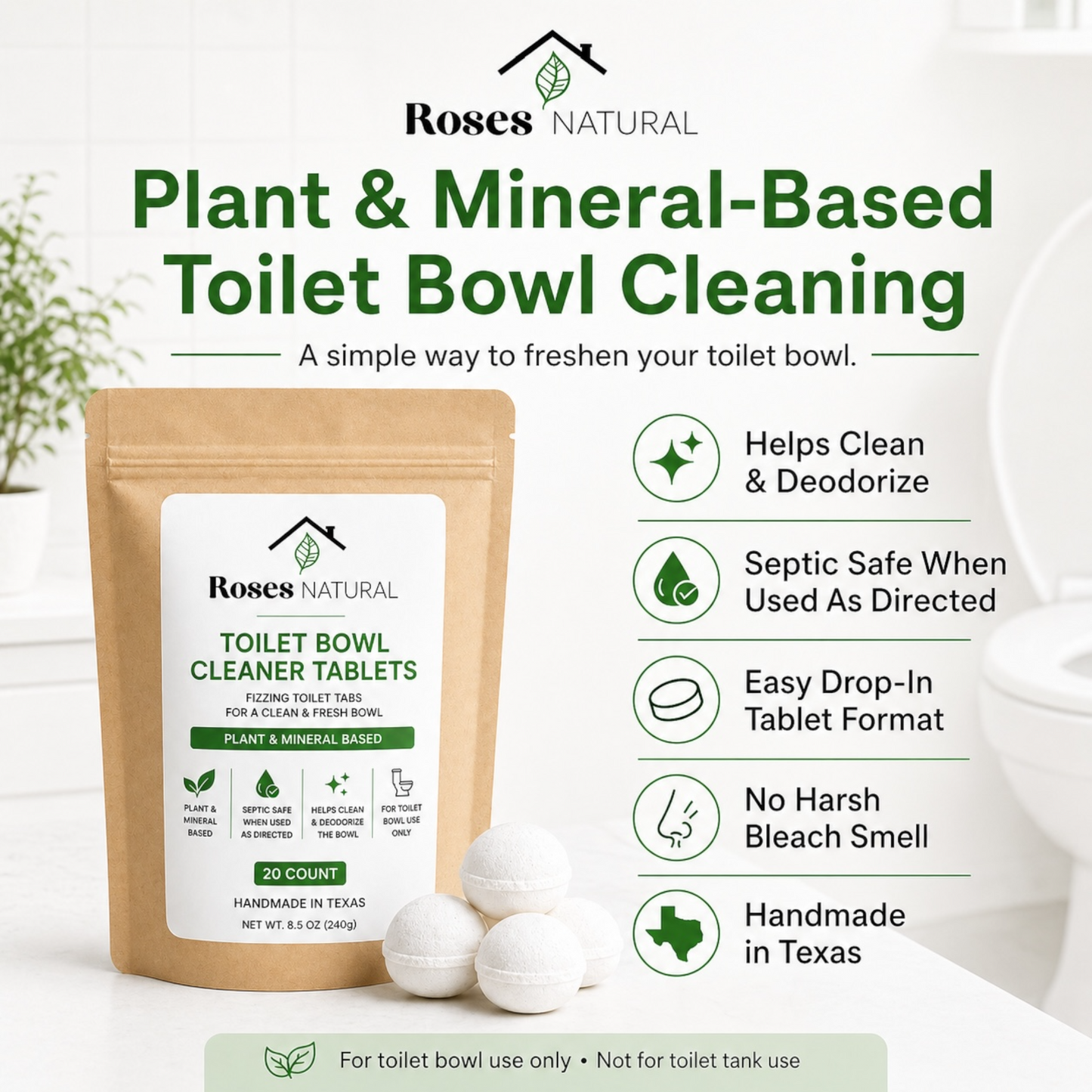 Natural Toilet Tablets/Pods Cleaner