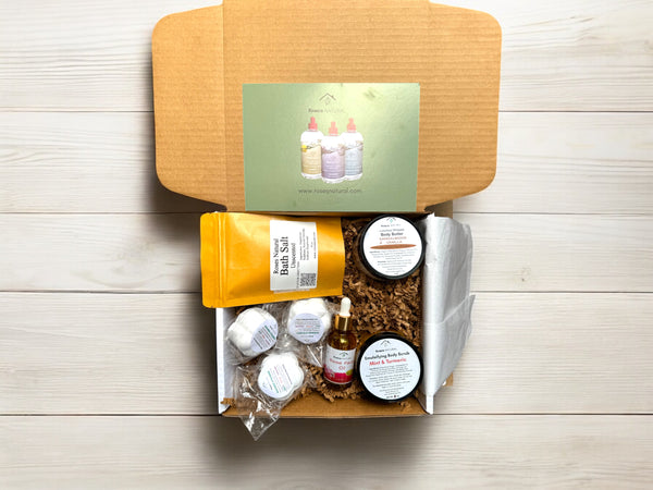 Pampered Gift Box & Luxurious Self Care Set – Roses Natural