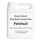 White container of Roses Natural Plant-Based Laundry Rinse with patchouli scent on a white background