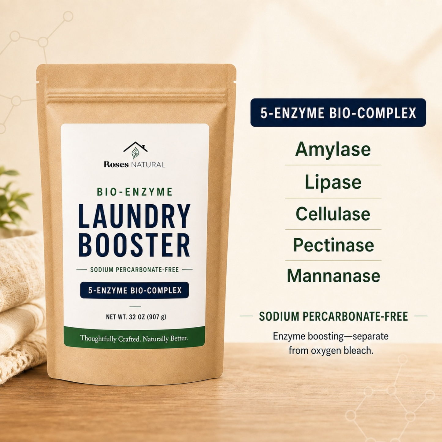 Bio-Enzyme Laundry Booster — Oxygen Bleach-Free