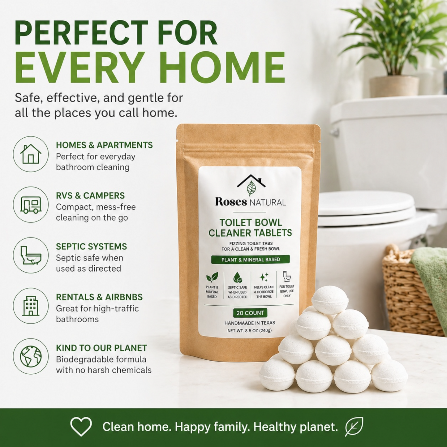 Natural Toilet Tablets/Pods Cleaner