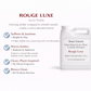 Rouge Luxe laundry detergent with scent profile details on a white background