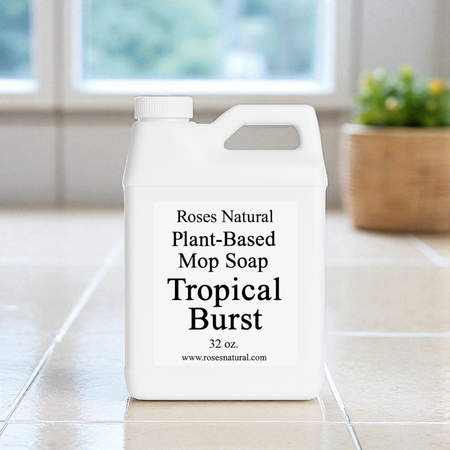 Roses Natural Plant-Based Mop Soap | Non-Toxic Floor Cleaner (32 oz)