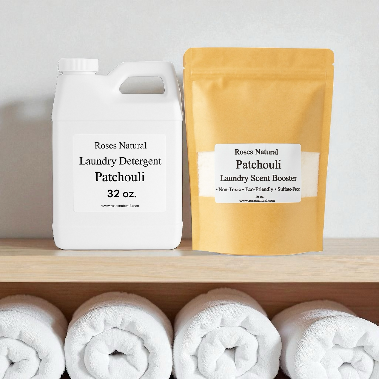 Roses Natural Pure Patchouli Laundry Bundle