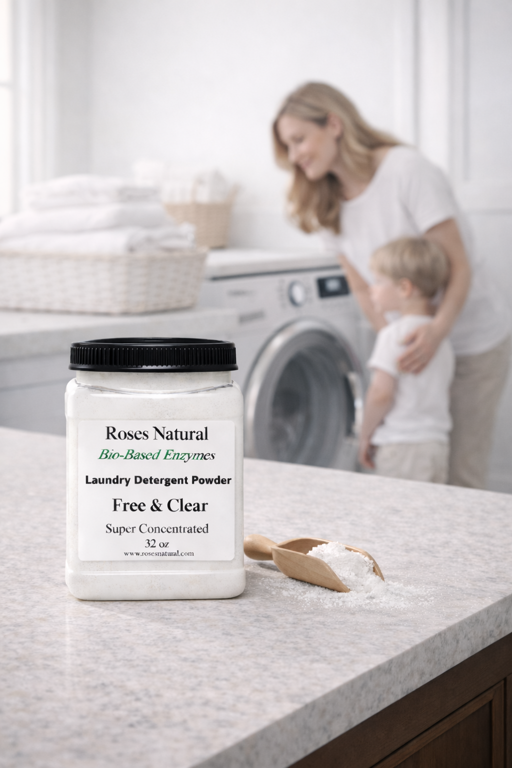 Roses Natural Bio-Based Enzymes Laundry Detergent (Powder)