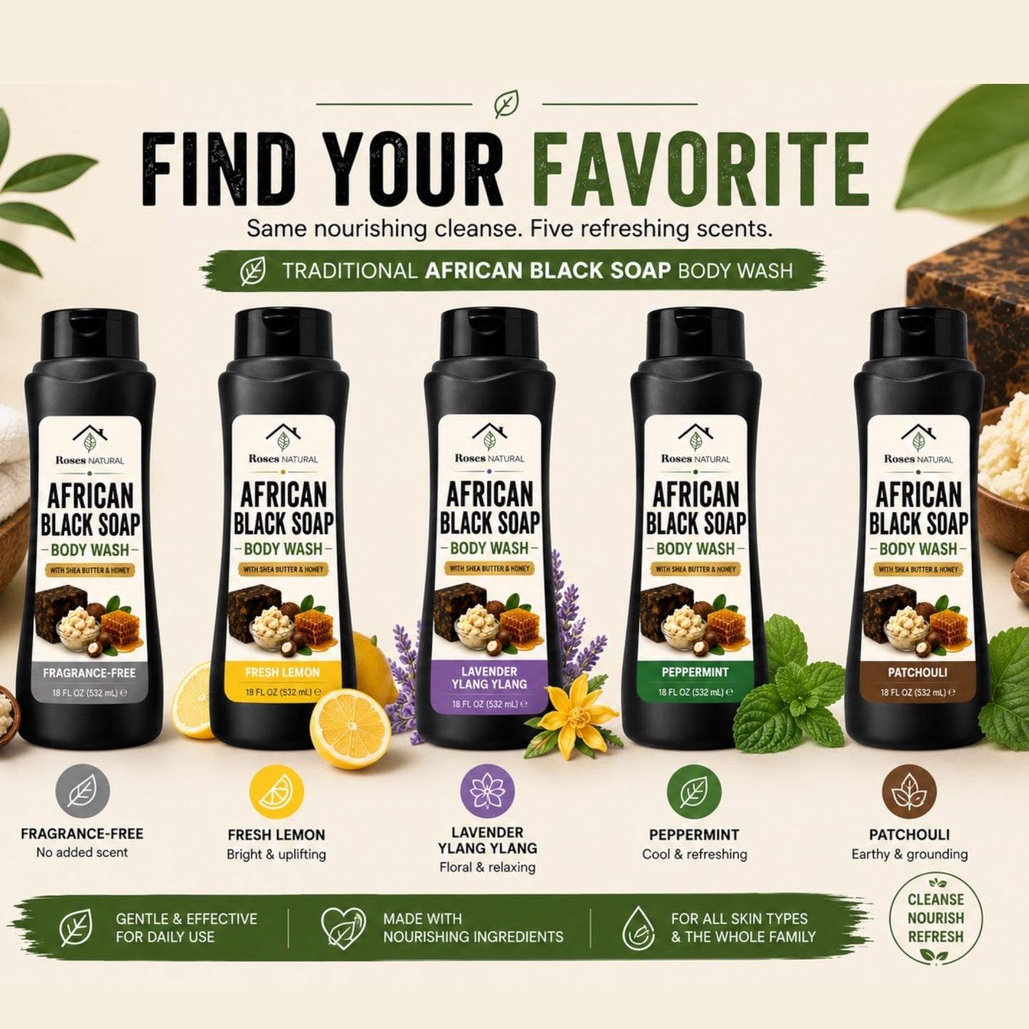 Liquid African Black Soap - Unscented