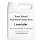 White container of Roses Natural Plant-Based Laundry Rinse Lavender on a white background