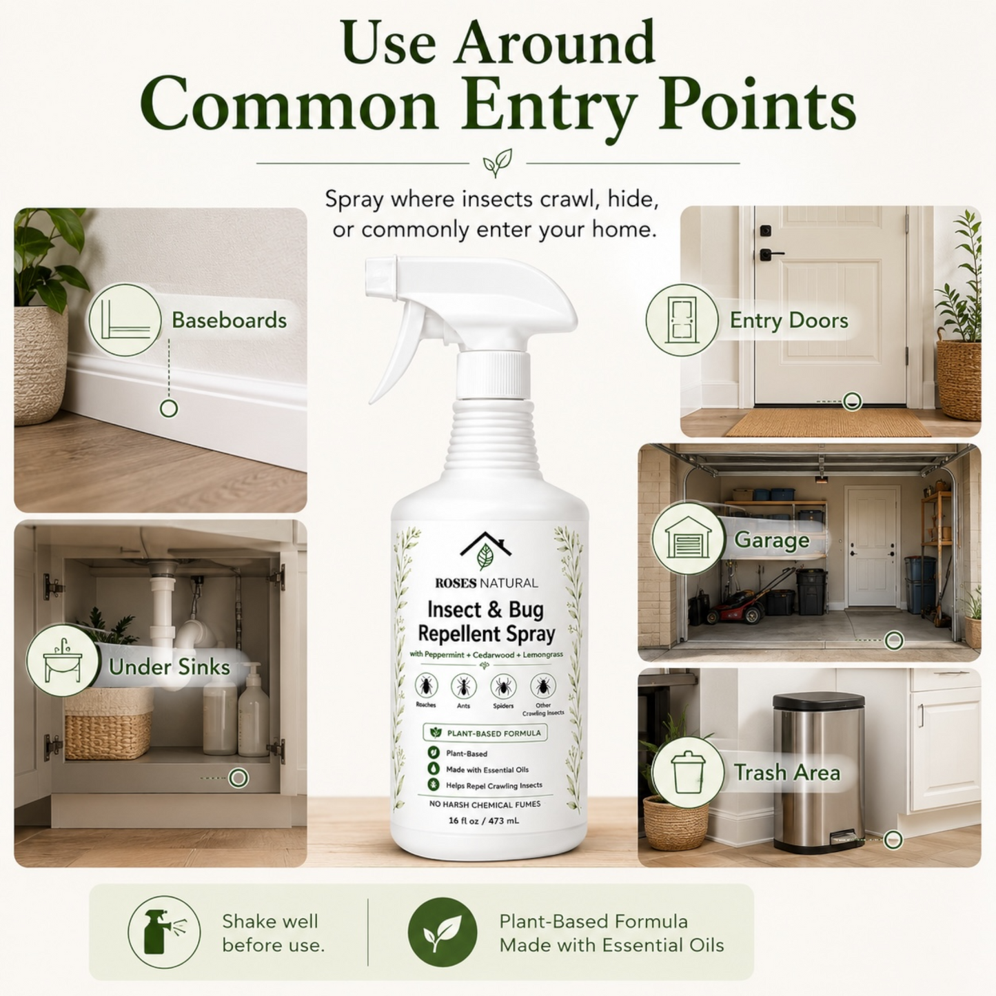Roses Natural Plant-Based Insect & Bug Repellent Spray