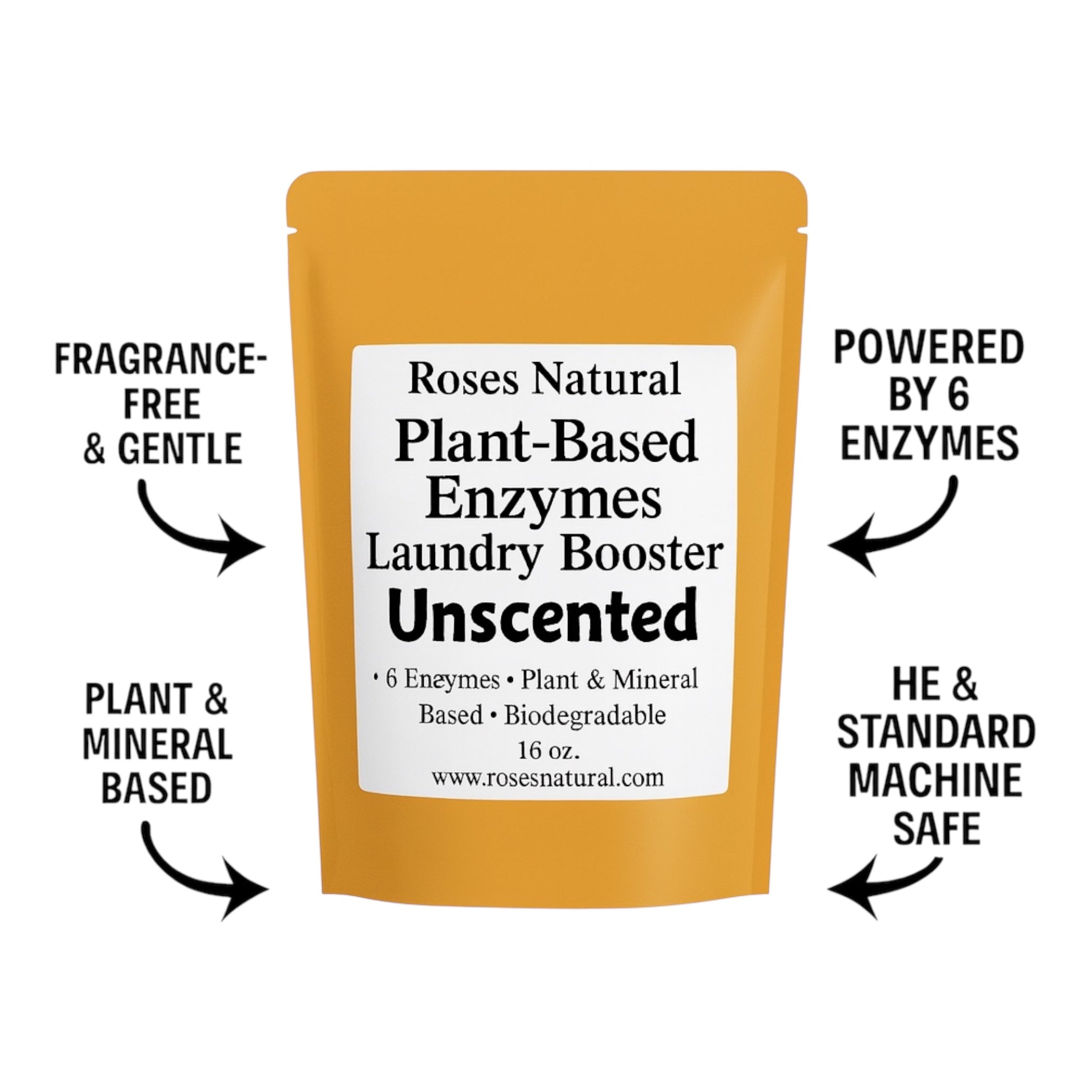 Roses Natural Plant-Based Enzyme Laundry Booster