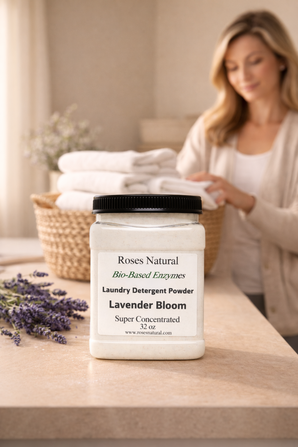 Roses Natural Bio-Based Enzymes Laundry Detergent (Powder)