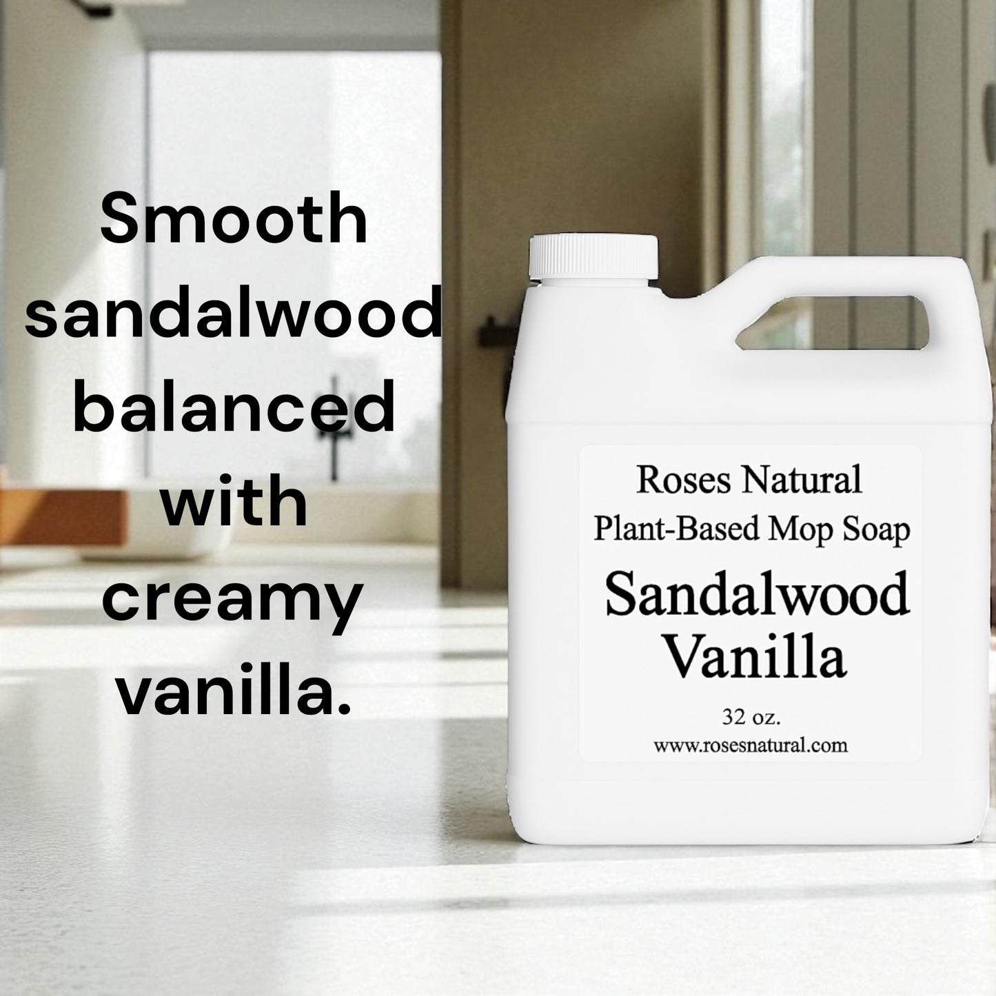 Roses Natural Plant-Based Mop Soap | Non-Toxic Floor Cleaner (32 oz)