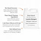 Roses Natural laundry detergent container with product features on a white background Mahogany Teakwood scent 