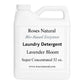 White bottle of Roses Natural laundry detergent with lavender bloom scent on a white background