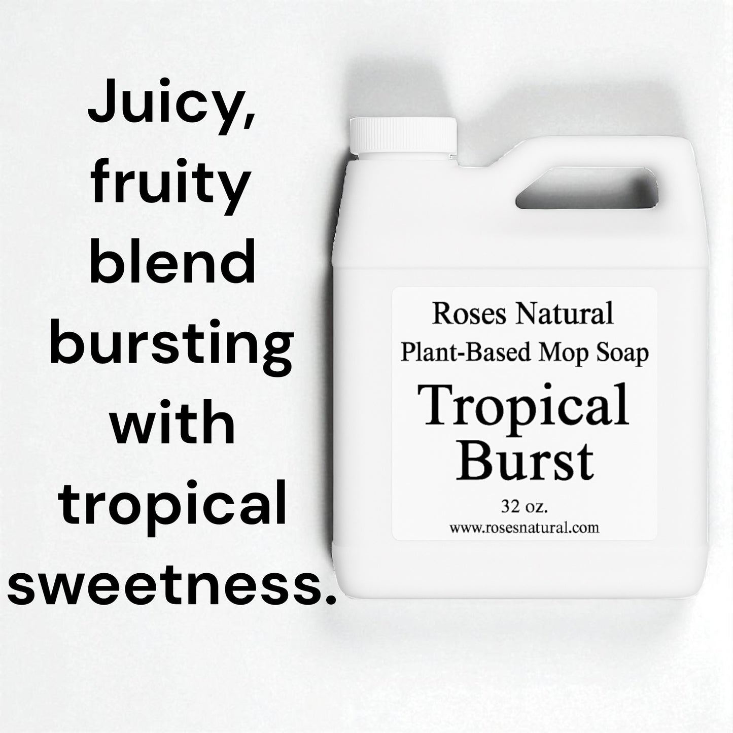 Roses Natural Plant-Based Mop Soap | Non-Toxic Floor Cleaner (32 oz)