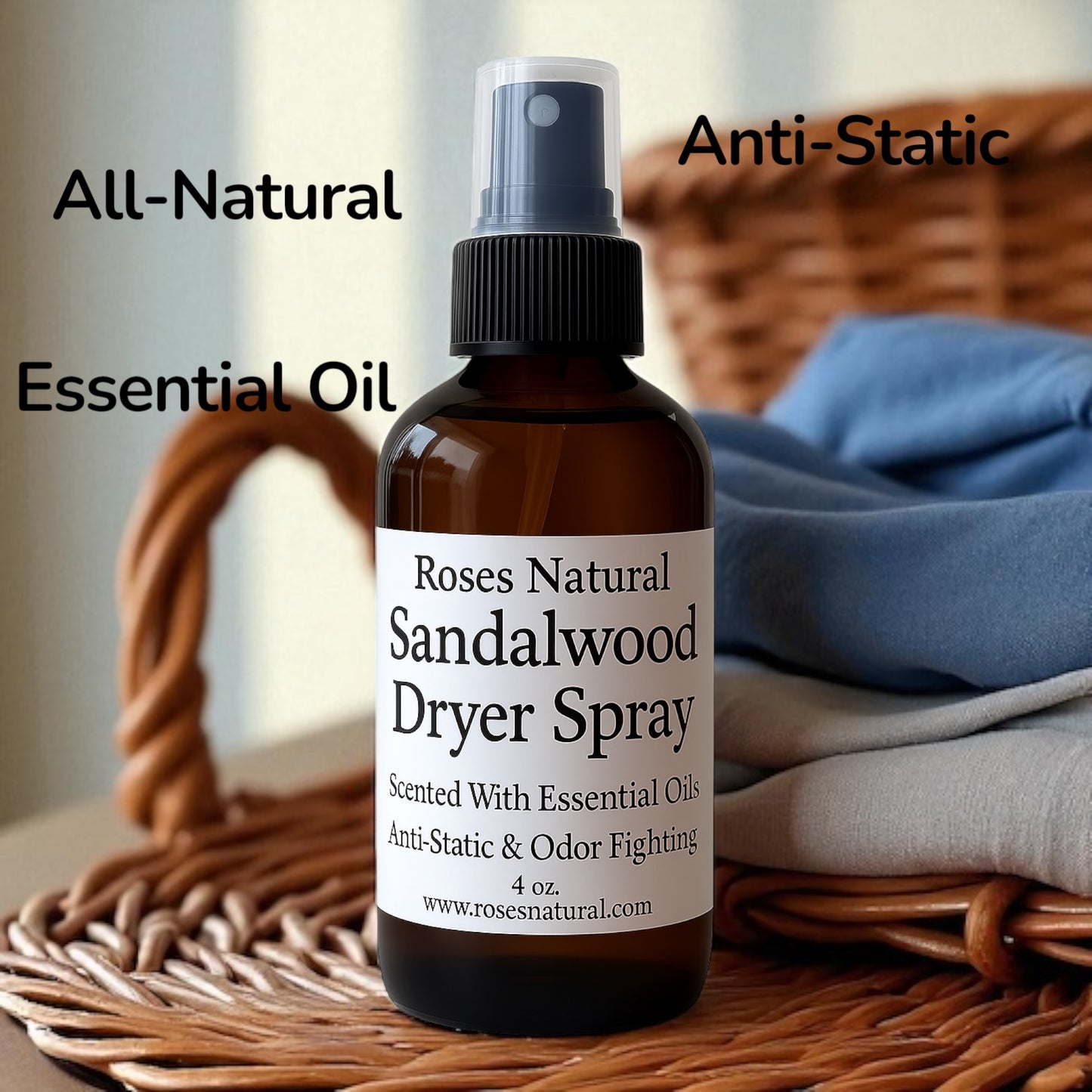 Natural Dryer Ball Spray – Scented with Pure Essential Oils