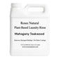 White bottle of Roses Natural Plant-Based Laundry Rinse with Mahogany Teakwood scent on a white background
