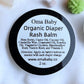 Oma Baby Organic Diaper Rash Balm container with label on a white background