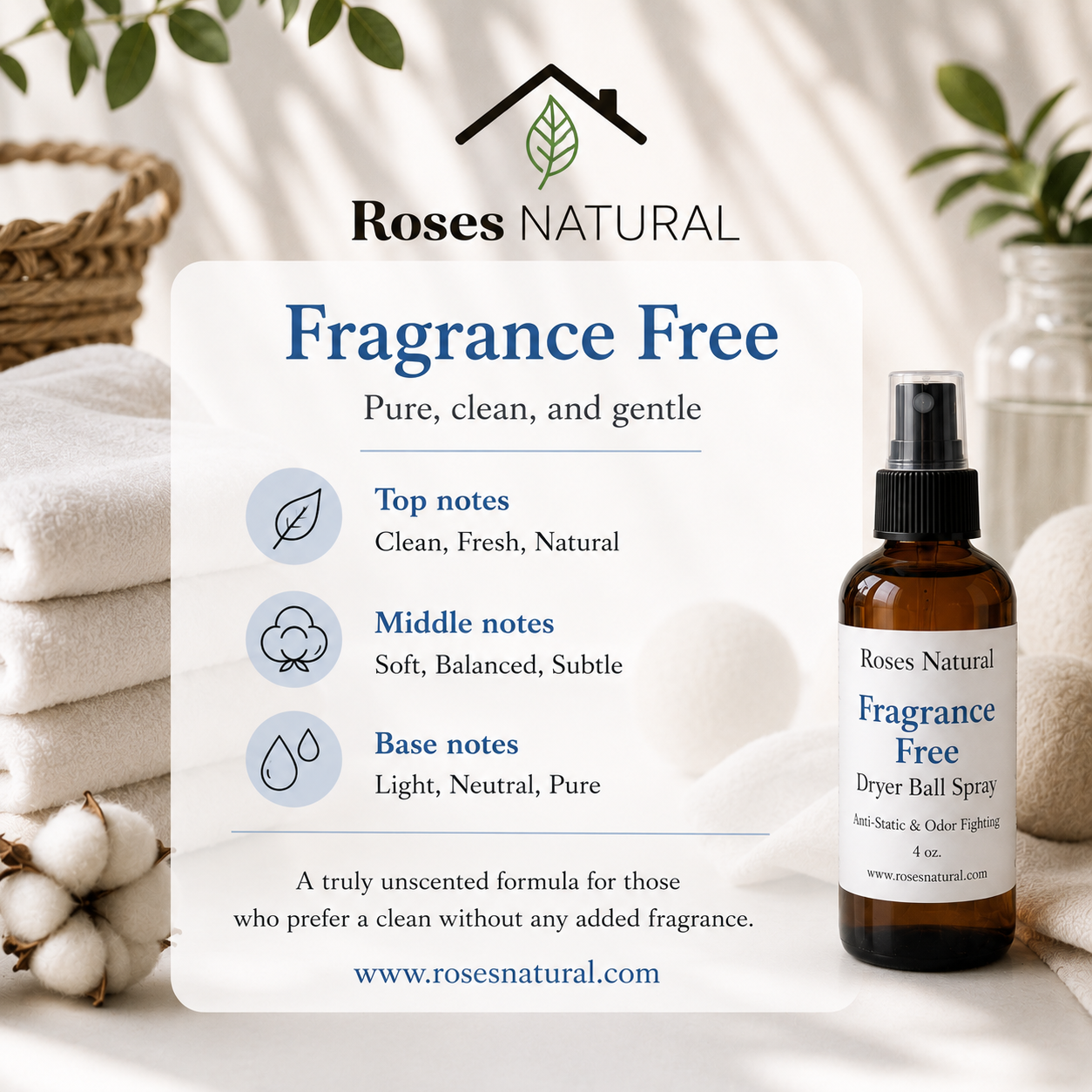 Plant-Based Laundry Detergent Liquid & Dryer Ball Spray Bundle