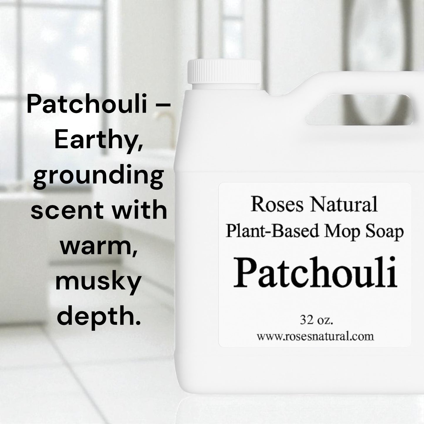 Roses Natural Plant-Based Mop Soap | Non-Toxic Floor Cleaner (32 oz)