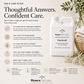 Roses Natural laundry rinse bottle with FAQ & Care Guide text on a light background