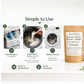 Instructions for using a laundry booster with a washing machine and a sample package on a white background.