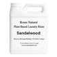 White bottle of Roses Natural Plant-Based Laundry Rinse Sandalwood on a white background