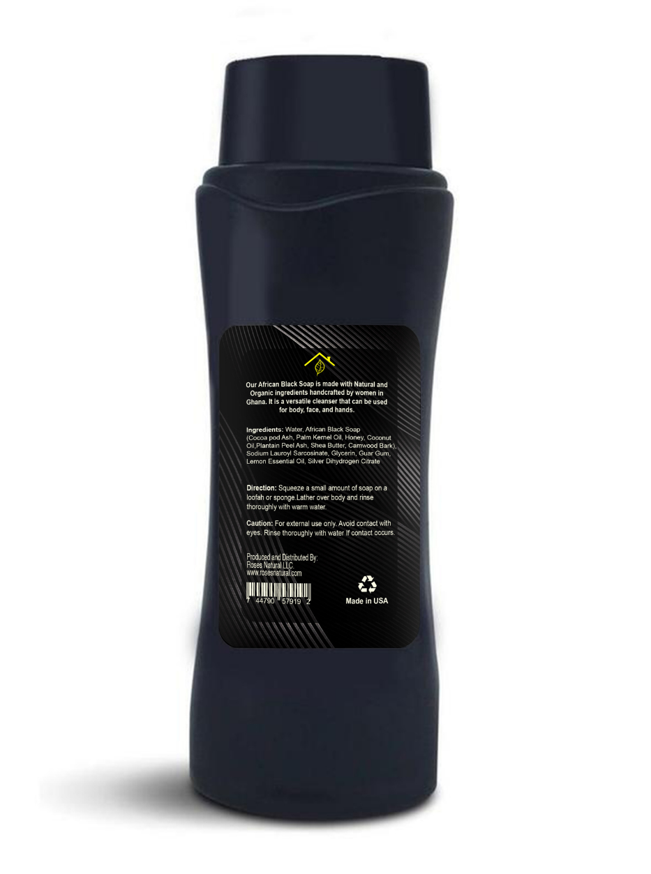 Liquid African Black Soap - Lemon Fresh